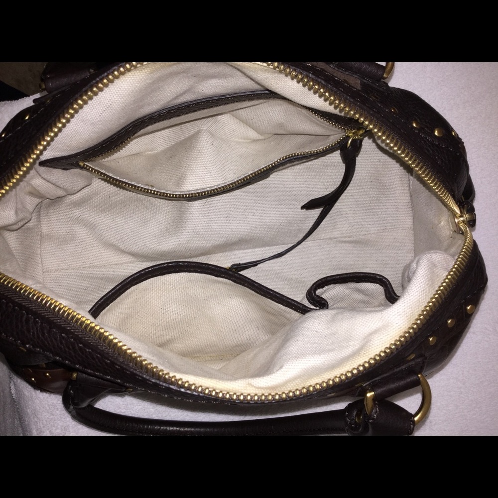 Michael Kors gold studded satchel purse - Picture 10 of 10